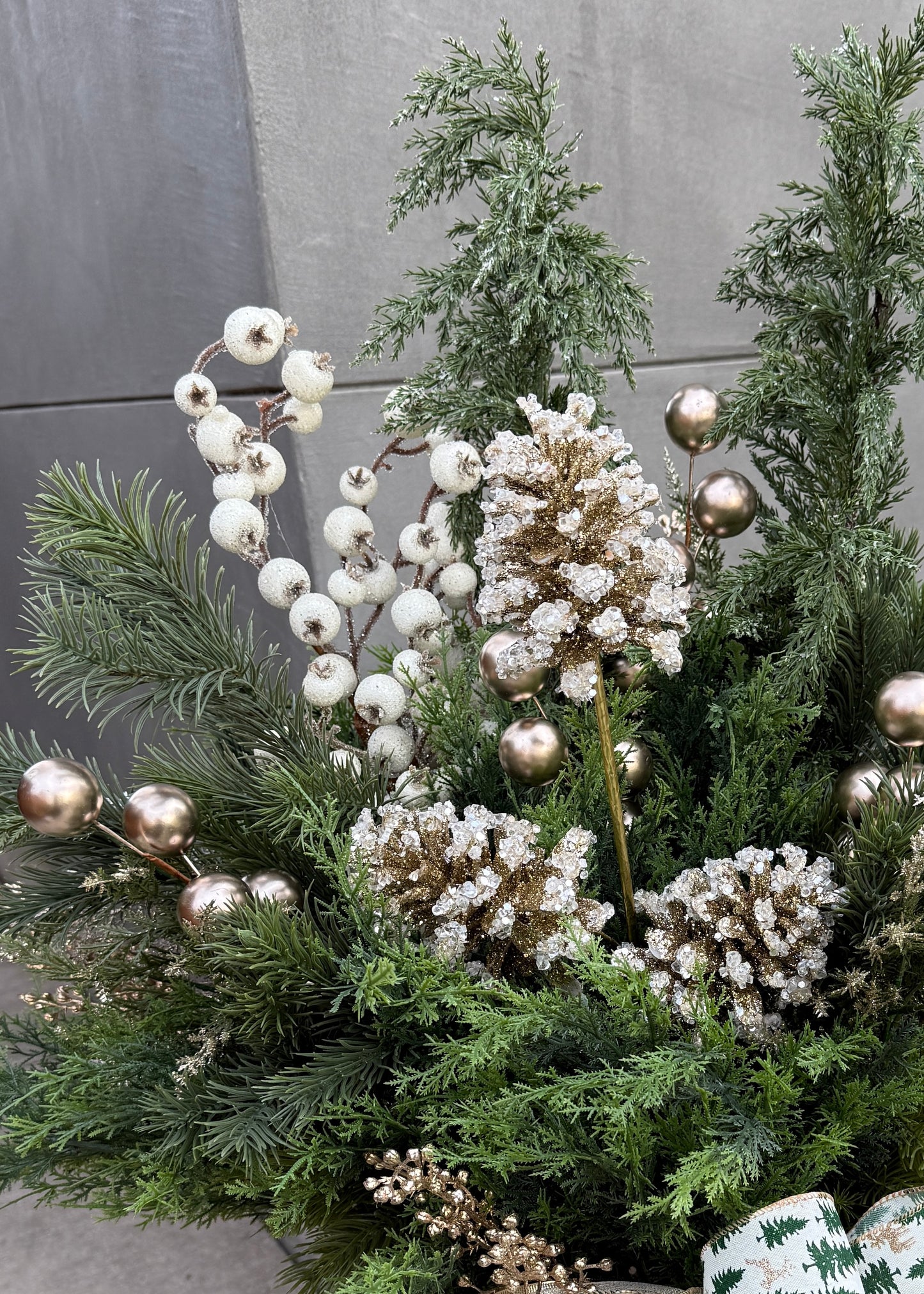 Golden Winter Luxe Drop-In Arrangement