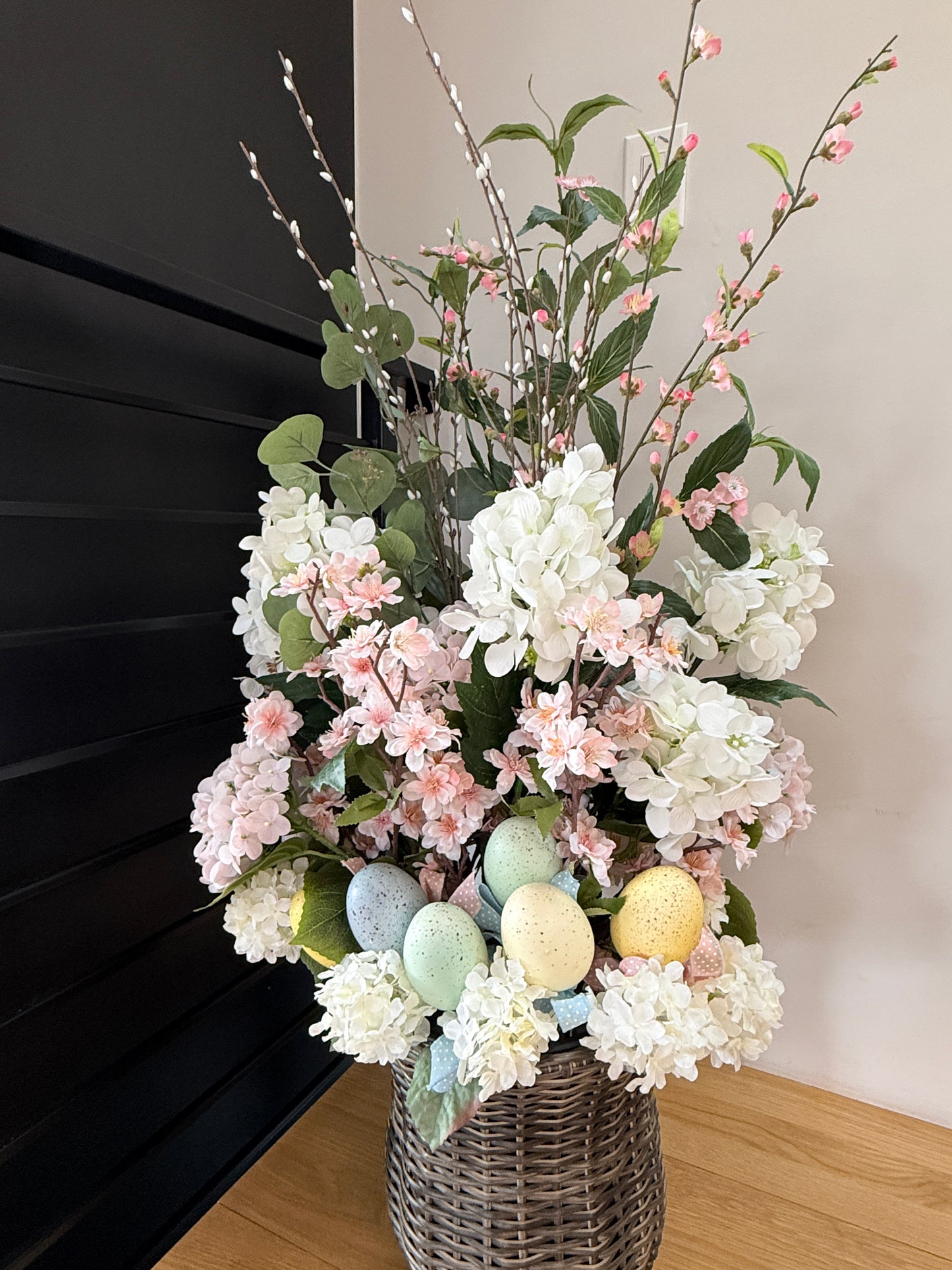 Pink and White Easter Urn Filler