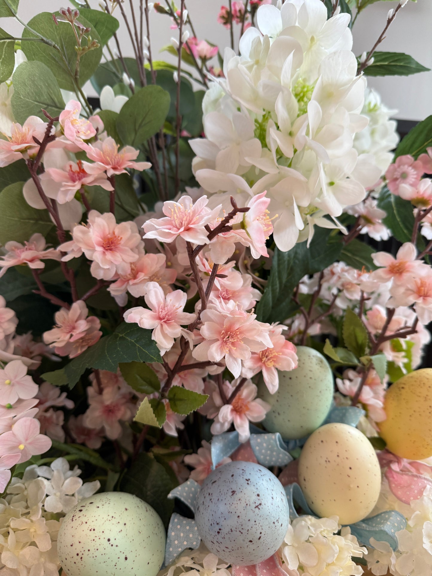 Pink and White Easter Urn Filler