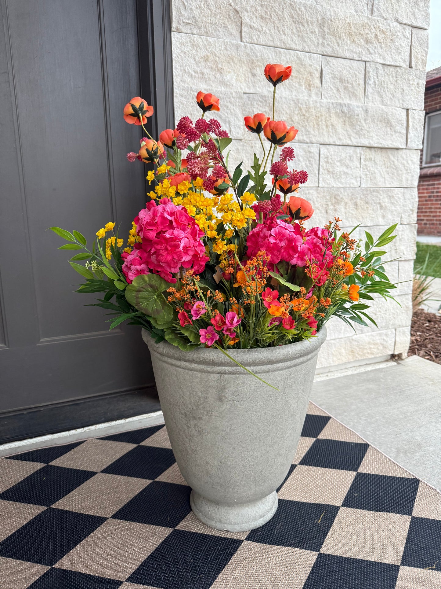 Large Summer Vibrant Drop-In Planter