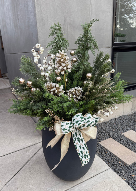 Golden Winter Luxe Drop-In Arrangement