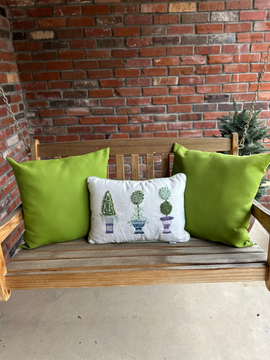 Topiary and Green Accent Pillows
