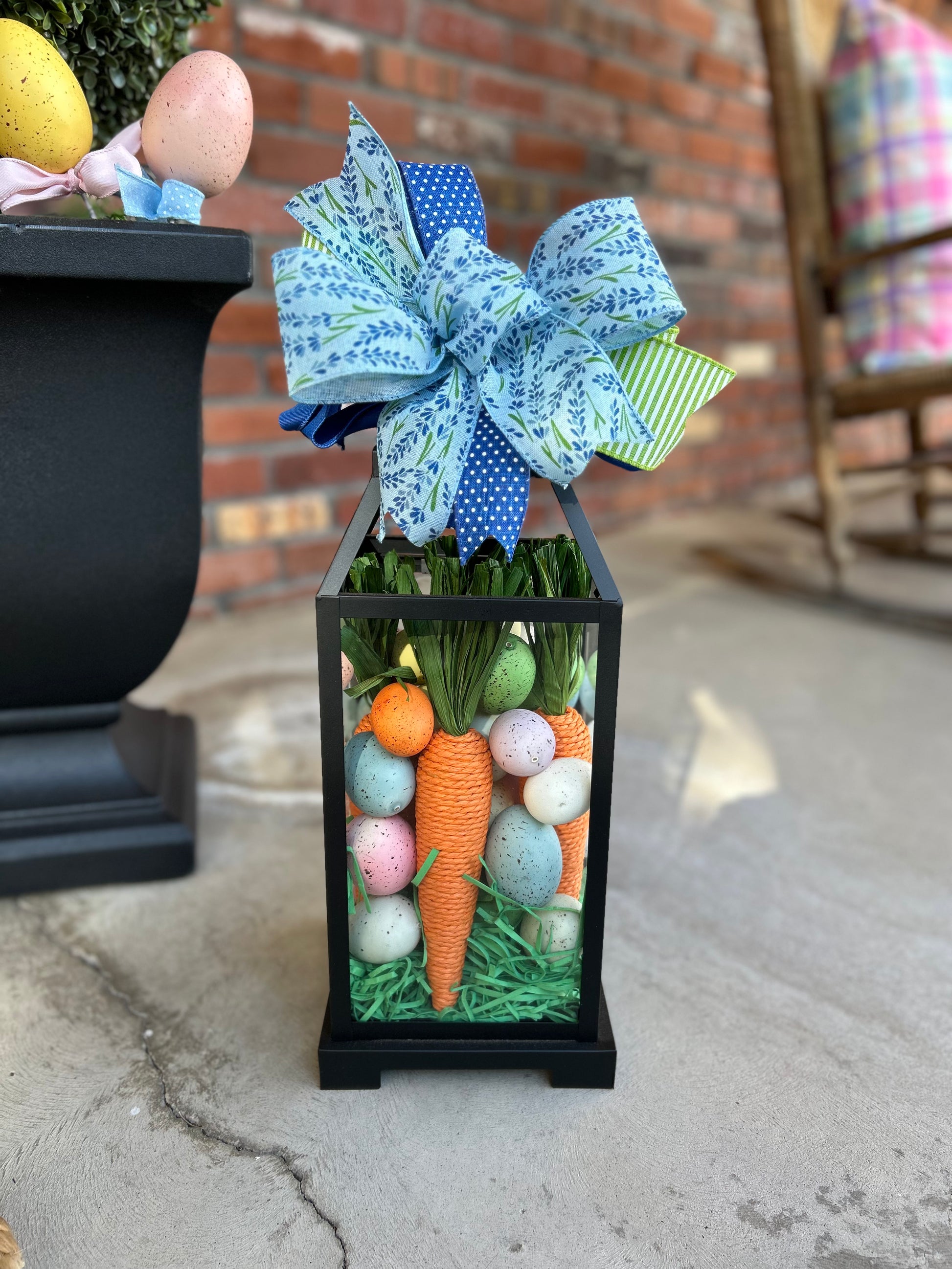 Lantern decorated for Easter